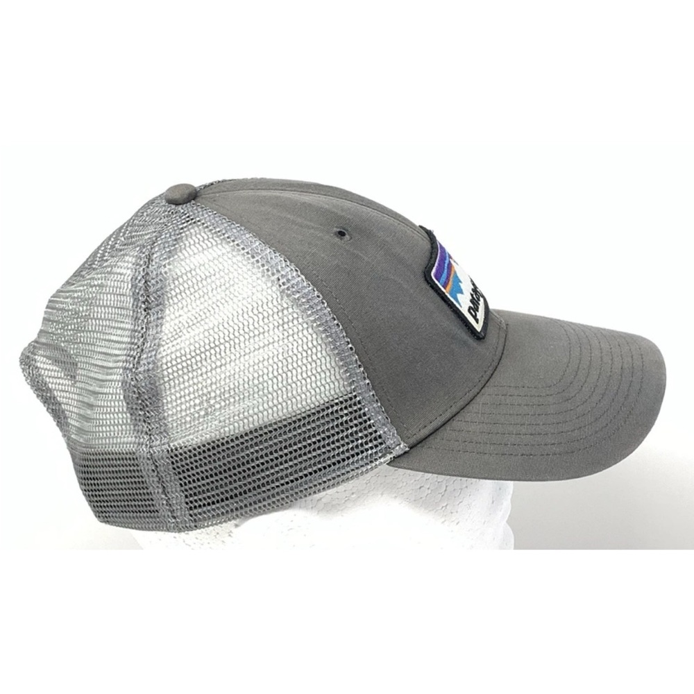 Patagonia Men Cap Hat Trucker Baseball Dad Gray Mesh Cap Snapback Patch Logo - Picture 7 of 12